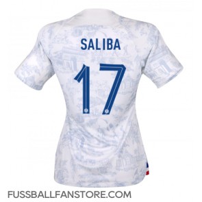 Frankreich William Saliba #17 Replik Auswärtstrikot Damen WM 2022 Kurzarm